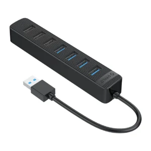 Orico TWU32-4A USB-A 3.0 hub / 4x USB-A 3.0 + 3x USB-A 2.0 + USB-C 5V/3A - juodos spalvos - Image 3