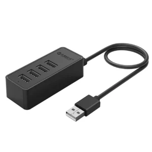 Hub Orico W5P-U2-030 4x USB-A 2.0 30cm - juodos spalvos