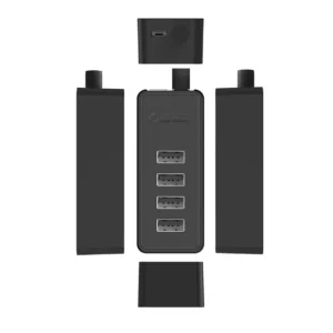 Hub Orico W5P-U2-030 4x USB-A 2.0 30cm - juodos spalvos - Image 3