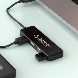 Orico FL01 USB-A Hub Docking Station 4x USB-A 2.0 - juodos spalvos - Image 4
