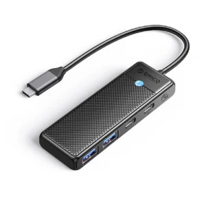 Hub USB-C Orico PAPW2AC-C3 docking station 2x USB-A 3.0 + 2x USB-C 3.0 - juodos spalvos
