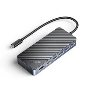 Orico OM28PR-G2 USB-C Docking Station with M.2 Drive Slot + 1 x USB-A 3.2 + 1x USB-C 3.2 + 2x USB-A 2.0 + 1x HDMI + 1x Ethernet - juodos spalvos
