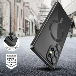 Tech-Protect MagFlex Samsung Galaxy S25 Ultra - dėklas telefonui skaidrus dėklas telefonui juodos spalvos - Image 4