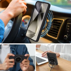 Tech-Protect Liquid Silicone MagSafe Samsung Galaxy S25 Plus - dėklas telefonui juodos spalvos - Image 3