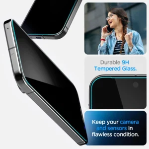 Spigen Glas.TR "Ez Fit" Privacy HD 2-pack privacy glass Google Pixel 9 / 9 Pro - Image 8