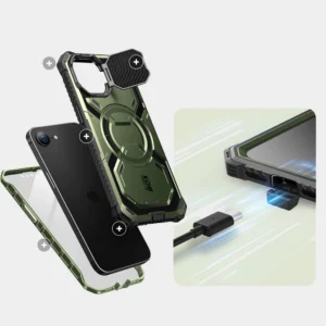 IBLSN Armorbox Mag MagSafe SupApple iPhone 16e - olive - Image 4