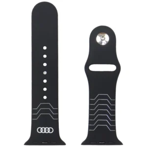 Audi Geometric Pattern Silicone Watch Strap for Apple Watch 44 / 45 / 46 / 49 mm - black - Image 3