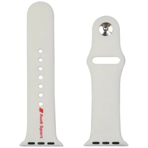 Audi Sport Red Logo Silicone Watch Strap for Apple Watch 40 / 41 / 42 mm - white - Image 3