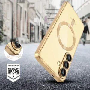 Tech-Protect MagFlex MagSafe Samsung Galaxy A36 5G - dėklas telefonui skaidrus dėklas telefonui aukso spalvos - Image 4