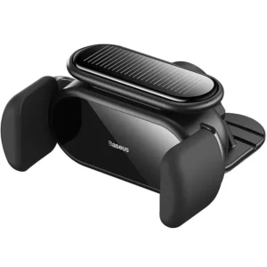 Solar Electric Car Phone Holder Baseus Steel Cannon Pro Black - Image 3