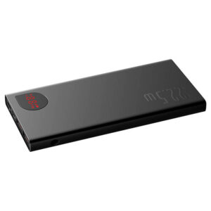 Powerbank Baseus Adaman Metal, 10000mAh, 2xUSB, USB-C, Lightning, MicroUSB  22.5W juodos spalvos - Image 4