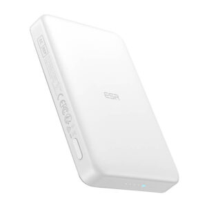 ESR Qi2 MagSlim 10000 mAh magnetic powerbank baltos spalvos