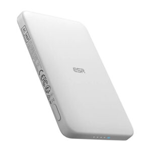 ESR Qi2 MagSlim 5000 mAh magnetic powerbank baltos spalvos