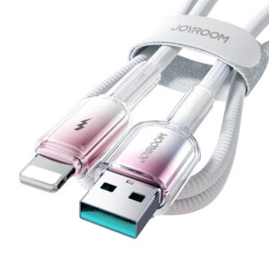 Kabelis USB-A Lightning Joyroom S-A42 3A 1.2m baltos spalvos - Image 3