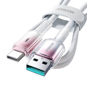 Joyroom S-A42 3A USB-A USB-C Kabelis 1.2m baltos spalvos - Image 3
