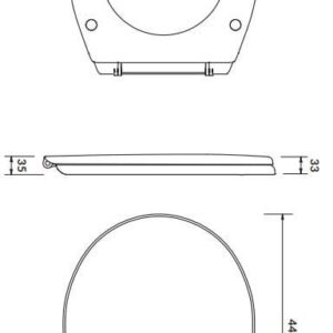Unitazo dangtis Cersanit Koral S-10, 40 x 48 cm - Image 3