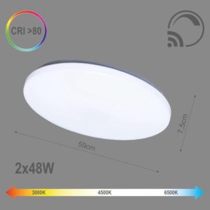 Šviestuvas plafonas Tope Sopot, 2x48W, LED, Ø585mm - Image 3