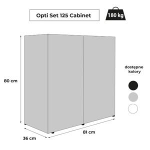 Aquael spintelė optiset 125 pilka 80x36x80cm - Image 3