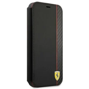 Ferrari FESAXFLBKP13SBK Apple iPhone 13 mini 5.4" dėklas telefonui juodos spalvos/dėklas telefonui juodos spalvos book On Track Carbon Stripe - Image 3