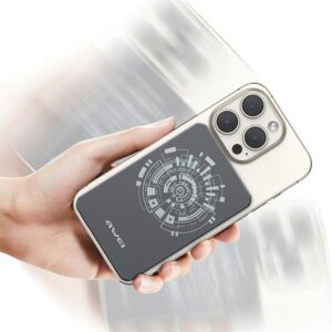 AWEI PowerBank MagSafe P112K 5000mAh pilkos spalvos - Image 6