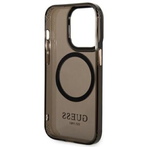 Guess GUHMP14LHTCMK Apple iPhone 14 Pro6,1" dėklas telefonui juodos spalvos hard case Gold Outline Translucent MagSafe - Image 7