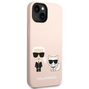 Karl Lagerfeld KLHMP14SSSKCI Apple iPhone 14/ 15 / 13 6,1" hardcase light dėklas telefonui rožinės spalvos Silicone Karl & - Image 4