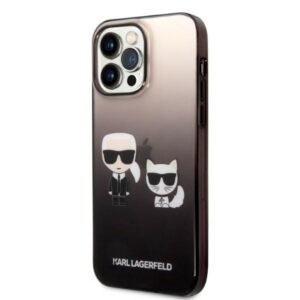 Karl Lagerfeld KLHCP14LTGKCK Apple iPhone 14 Pro 6,1" hardcase dėklas telefonui juodos spalvos Gradient Ikonik Karl & Choupette - Image 2