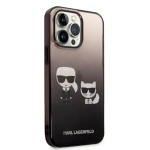 Karl Lagerfeld KLHCP14LTGKCK Apple iPhone 14 Pro 6,1" hardcase dėklas telefonui juodos spalvos Gradient Ikonik Karl & Choupette - Image 4