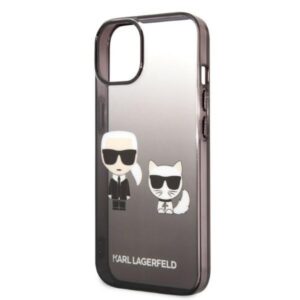 Karl Lagerfeld KLHCP14LTGKCK Apple iPhone 14 Pro 6,1" hardcase dėklas telefonui juodos spalvos Gradient Ikonik Karl & Choupette - Image 6