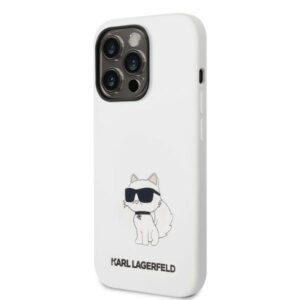 Karl Lagerfeld KLHMP14XSNCHBCH Apple iPhone 14 Pro Max 6,7" hardcase dėklas telefonui baltos spalvos Silicone Choupette MagSafe - Image 2