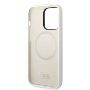 Karl Lagerfeld KLHMP14XSNCHBCH Apple iPhone 14 Pro Max 6,7" hardcase dėklas telefonui baltos spalvos Silicone Choupette MagSafe - Image 7