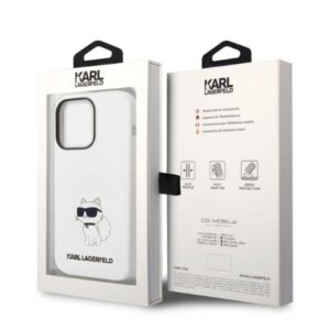 Karl Lagerfeld KLHMP14XSNCHBCH Apple iPhone 14 Pro Max 6,7" hardcase dėklas telefonui baltos spalvos Silicone Choupette MagSafe - Image 8