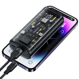 USAMS Powerbank 9000mAh PD 20WQC3.0+PD Dual-Port Fast Charge juodos spalvos 10KCD18901(US-CD189) - Image 2