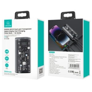 USAMS Powerbank 9000mAh PD 20WQC3.0+PD Dual-Port Fast Charge juodos spalvos 10KCD18901(US-CD189) - Image 10