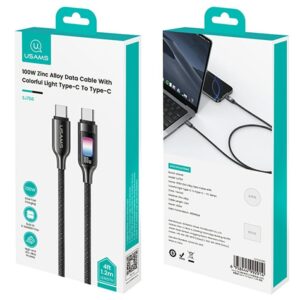 Kabelis USAMS TC Series SJ750 100W USB-C į USB-C 1,2 m tarnish - Image 6