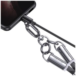 Virvelė telefonui su įkrovimo kabeliu Usams SJ745 60W USB-C į USB-C 1.2m juodos spalvos - Image 5