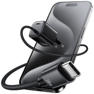 Laidinis įkroviklis USAMS JC Series CC264 30W GaN Mini Fast Charger 2xUSB-C juodos spalvos - Image 4