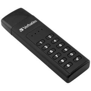 Išorinis diskas Verbatim Keypad Secure USB-C 3.2 Gen 1 128GB juodos spalvos 49432 - Image 2