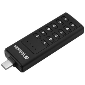 Išorinis diskas Verbatim Keypad Secure USB-C 3.2 Gen 1 128GB juodos spalvos 49432 - Image 3