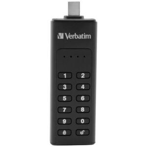 Išorinis diskas Verbatim Keypad Secure USB-C 3.2 Gen 1 128GB juodos spalvos 49432 - Image 7