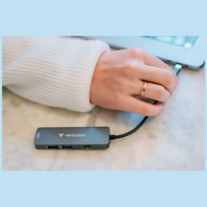 USB Hub Verbatim USB-C/HDMI/USB-A 3.2/USB-A 2.0 aliuminio korpusas 32155 - Image 10