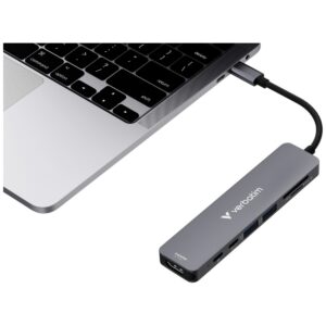 USB Hub Verbatim HDMI/USB-C 3.2/USB-C/2xUSB-A 3.2/SD/microSD aliuminio korpusas 32158 - Image 7
