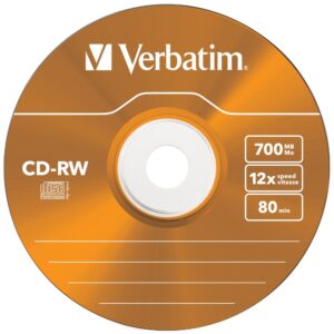 CD-RW Verbatim COLOUR SL 700MB 8-12X 5-pack Multicolor 43167 - Image 3
