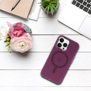 Magnetic Frosted Apple iPhone 11 Pro Max dėklas telefonui violetinės spalvos - Image 8