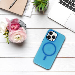 Magnetic Frosted Apple iPhone 11 Pro dėklas telefonui mėlynos spalvos - Image 8