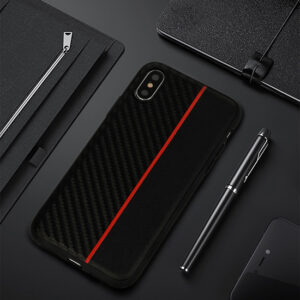 MOTO CARBON Samsung Galaxy A6 Plus 2018 dėklas telefonui juodos spalvos su raudona virvele - Image 6
