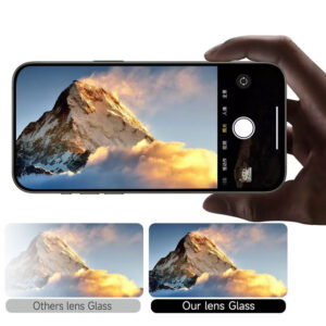 Grūdintas stiklas Tel Protect Titanium Lens 99% AR skirtas Apple iPhone 13 Pro/13 Pro Max black (objektyvui 3 vnt) - Image 8