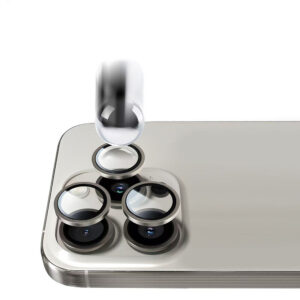 Grūdintas stiklas Tel Protect Titanium Lens 99% AR skirtas Apple iPhone 16 Pro/16 Pro Max titan (objektyvui 3 vnt) - Image 6