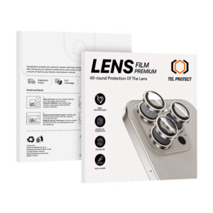 Grūdintas stiklas Tel Protect 3D Lens skirtas Apple iPhone 14/14 Plus skaidrus (objektyvui 2 vnt) - Image 6