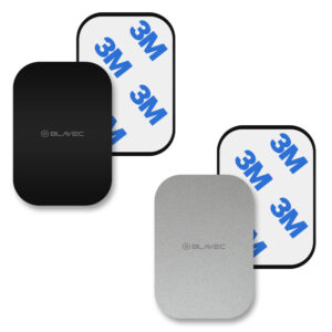 Blavec magnetinio laikiklio plokštelė BM-02 rinkinys 2 vnt stačiamkampiai (40x58mm) juodos ir sidabro spalvos - Image 3